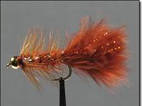 Brown  Bead Head Krystal Flash Bugger - Fly | Large